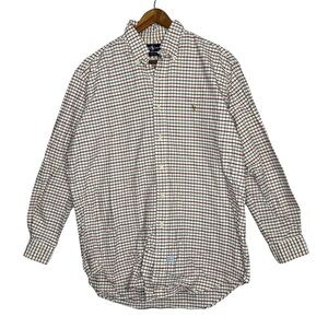 VINTAGE Ralph Lauren Plaid 100% Cotton Dress Shirt